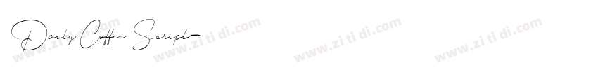 Daily Coffee Script字体转换 Daily Coffee Script字体转换